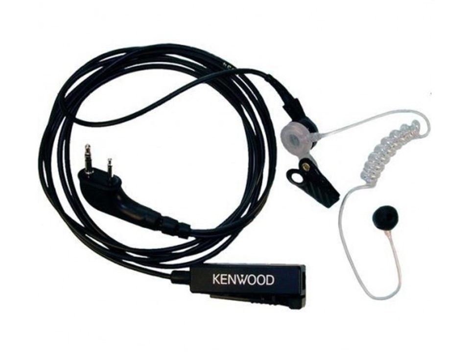 Walkies4Events - Kenwood KHS-8BL Oortje met in ear en dasspeldmicrofoon met 2-pinsaansluiting